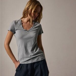 James Perse Light Gray V-Neck Tee